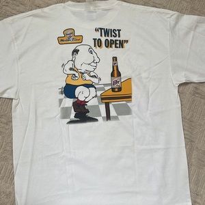 Miller Lite Miller Time  t-shirt “Twist to Open”  Size XXL New with tags